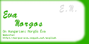 eva morgos business card