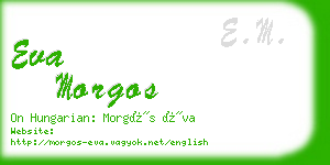 eva morgos business card